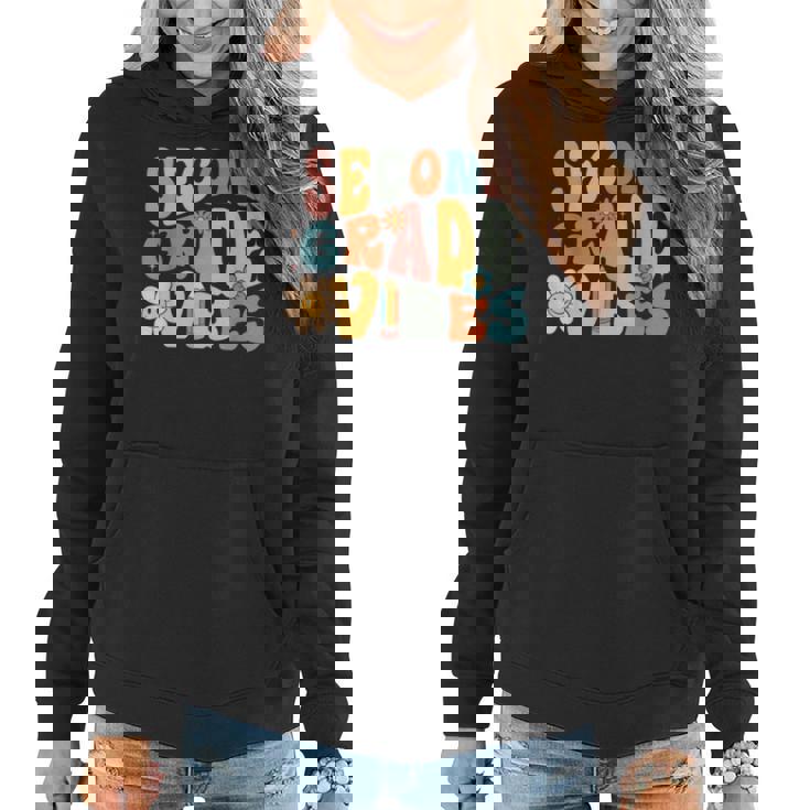 Second Grade Vibes 2Nd Grade Team Retro 1St Day Of School Women Hoodie