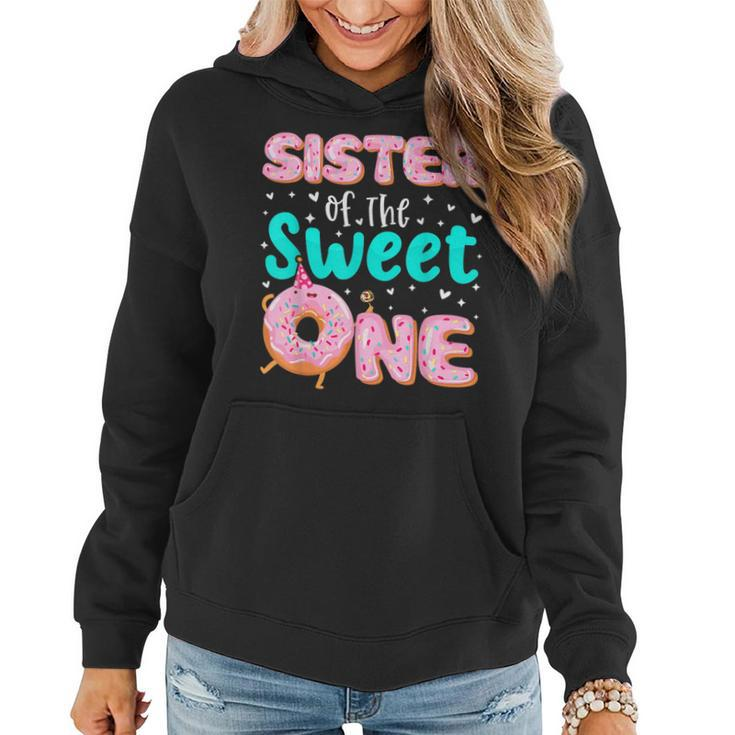 Sister Of The Sweet One 1St Birthday Donut Theme Family  Women Hoodie