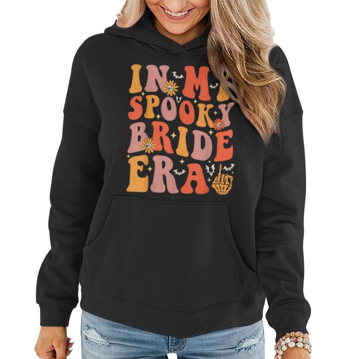 In My Spooky Bride Era Groovy Halloween Wedding Bachelorette Women Hoodie