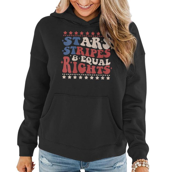 Stars Stripes Equal Rights 4Th Of July Red White And Blue Gift For Womens Women Hoodie