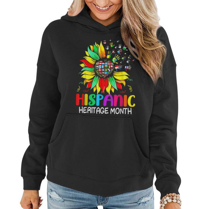Sunflower Latin Countries Flags Hispanic Heritage Month Women Hoodie