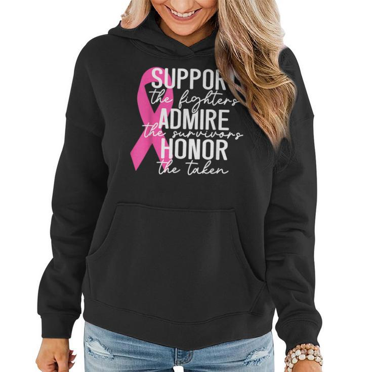 Support Fighter Admire Survivor Breast Cancer Warrior Women Hoodie