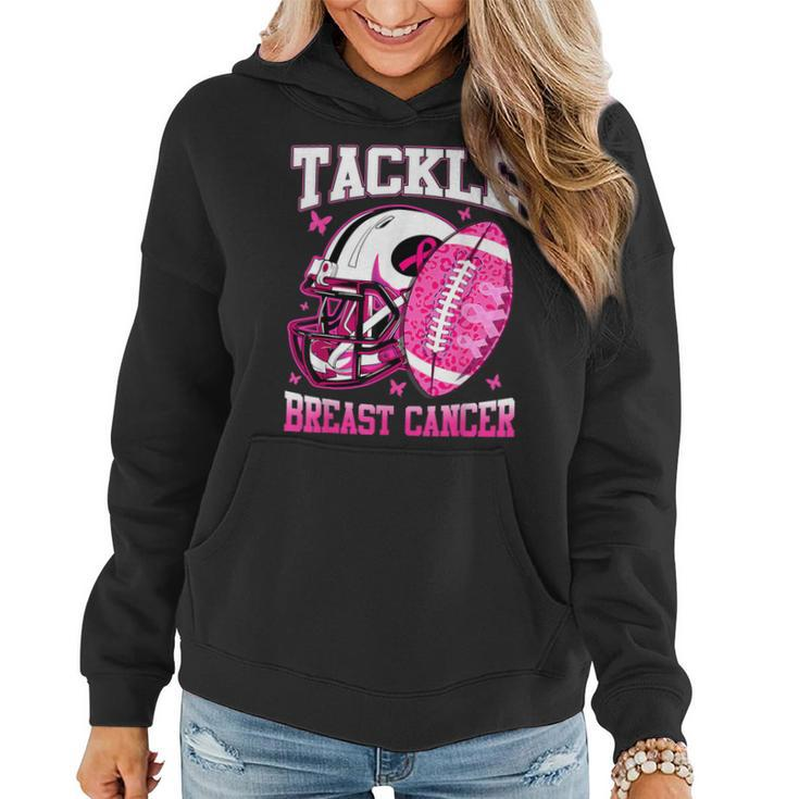 Tackle Breast Cancer Awareness 2023 Pink Ribbon Women Hoodie