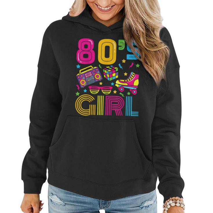 This Is My 80S Girl Costume 1980S Retro Vintage 80S Party  Women Hoodie