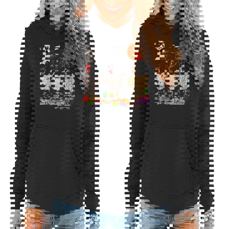 Three Chickens Costume Mummy Halloween Witch Scary Zombies  Women Hoodie