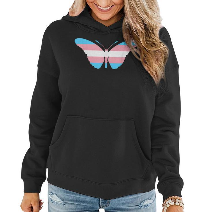Transgender Butterfly Trans Pride Flag Ftm Mtf Insect Lovers  Women Hoodie