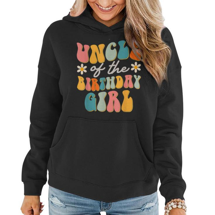 Uncle Of The Birthday Girl Groovy Themed Women Hoodie