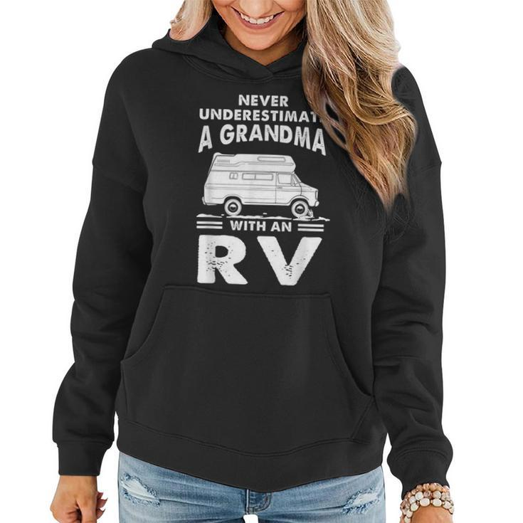 Never Underestimate A Grandma With Rv Camping Camper Women Hoodie