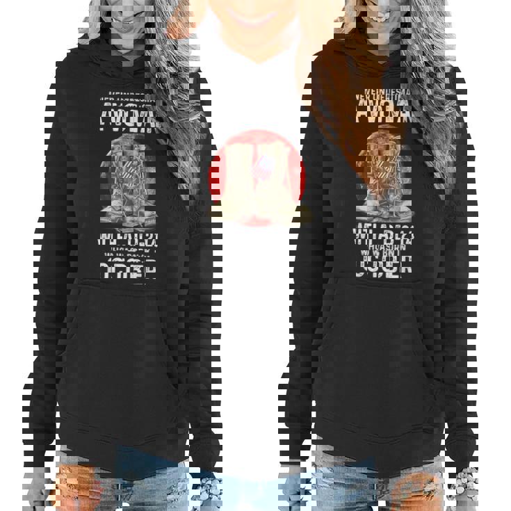 Never Underestimate A Woman With A Dd-214 October Women Women Hoodie