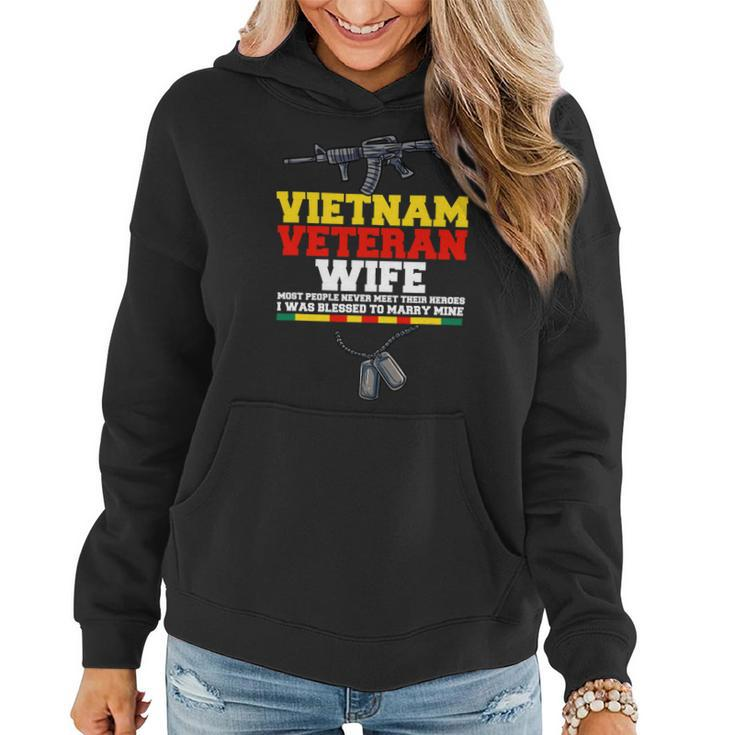 Veteran Vets Vietnam Veteran Wife 3 Veterans Women Hoodie