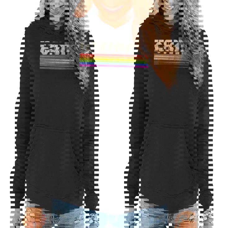 Vintage 80S Style Iceland Gay Pride Month  Women Hoodie