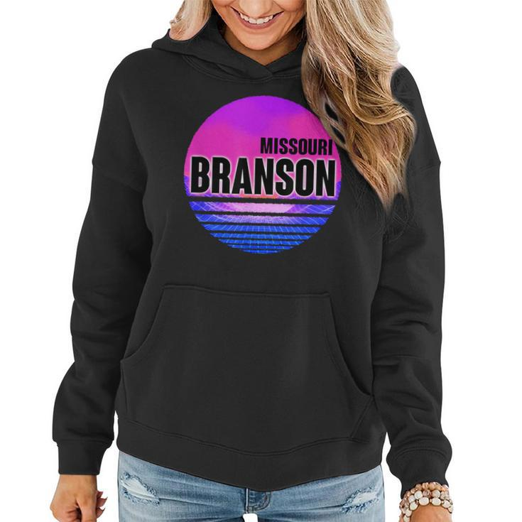 Vintage Branson Vaporwave Missouri Women Hoodie