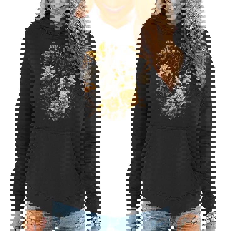 Vintage Inspired Flower Botanical Chart RedPoppy Flower Women Hoodie