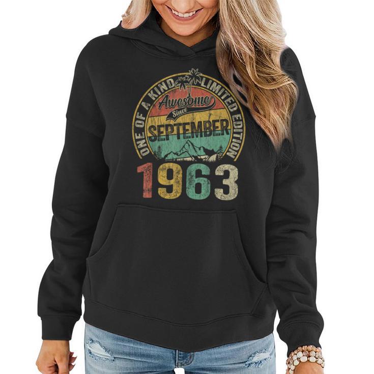 Vintage September 1963 60 Year Old 60Th Birthday Women Women Hoodie