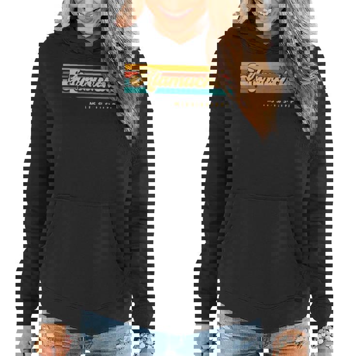 Vintage Sunset Stripes Alamucha Mississippi Women Hoodie