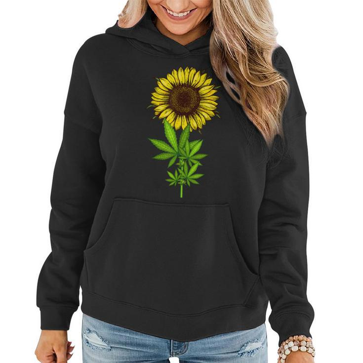 Weed Marijuana Leaf Cannabis Sunflower Funny Girls Mom Mama Women Hoodie