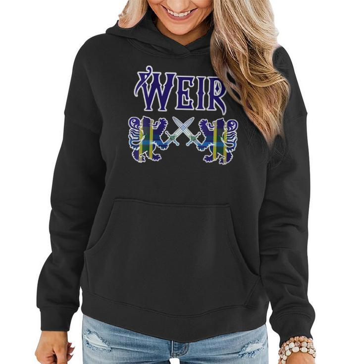 Weir Scottish Clan Kilt Lion Family Name Tartan Gift For Womens Gifts For Lion Lovers Funny Gifts Women Hoodie