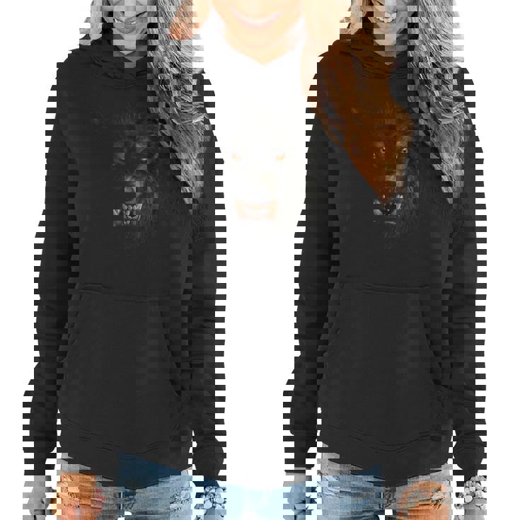 Werewolf Face Scary Halloween Adult Mens Womens Scary Halloween Women Hoodie