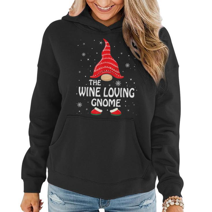 Wine Loving Gnome Matching Family Group Christmas Party Women Hoodie