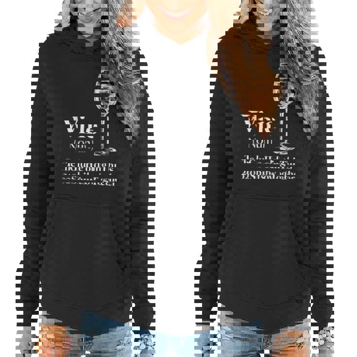 Wine Noun The Glue Holding This 2020 Shitshow Together Women Hoodie