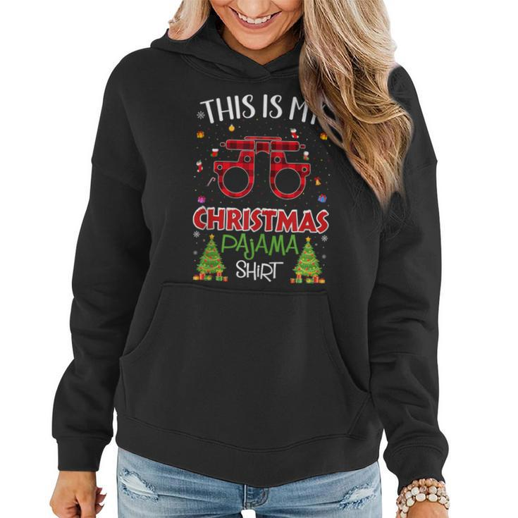 Xmas Tree With Light Optometry Ugly Christmas Sweater Women Hoodie