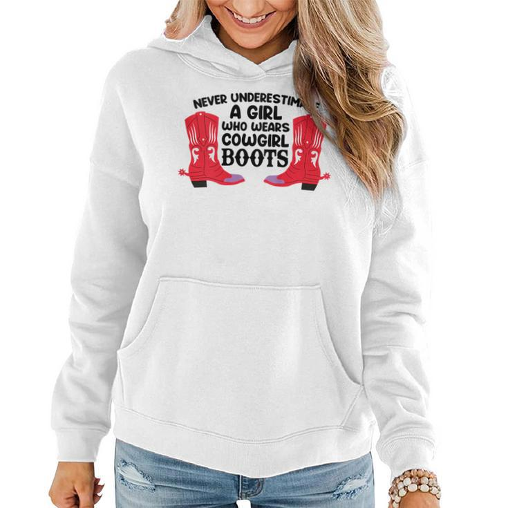 A Girl Who S Cowgirl Boots Linedance Western  Women Hoodie
