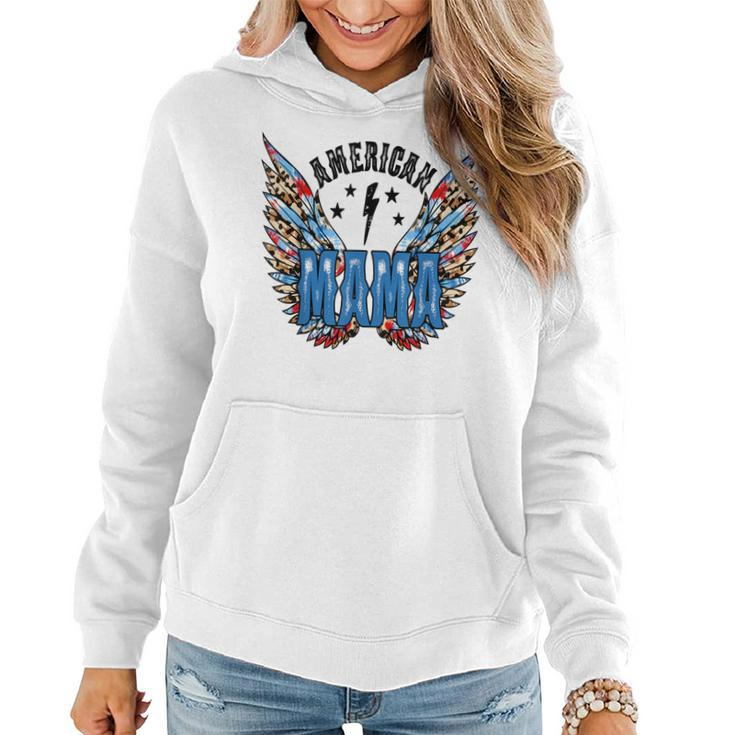 American Wings Mama Mom Fourth 4Th July Freedom Usa   Gifts For Mom Funny Gifts Women Hoodie