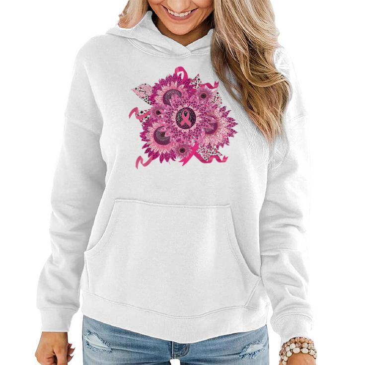 Breast Cancer Awareness Ribbon Sunflower Breast Cancer Women Hoodie