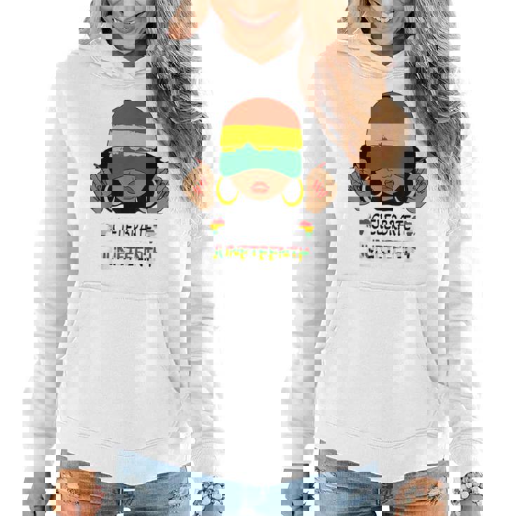 Celebrate Junenth Freeish Since 1865 Black Women White 1865 Funny Gifts Women Hoodie