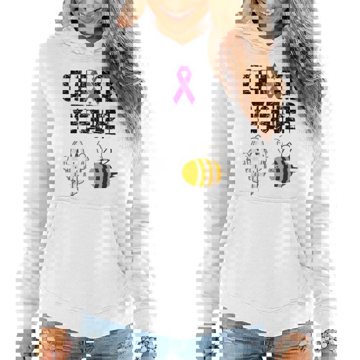 Check Your Boo Bees Breast Cancer Halloween Women Hoodie Check Your Boo Bees Breast Cancer Halloween Women Hoodie