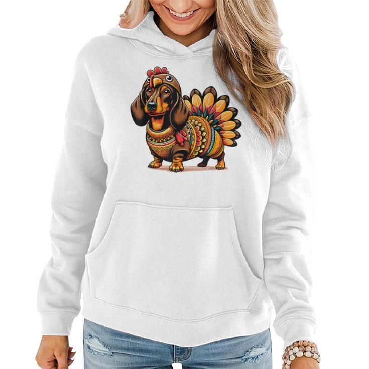 Dachshund Dog Weiner Turkey Costume Thanksgiving Girls Women Hoodie