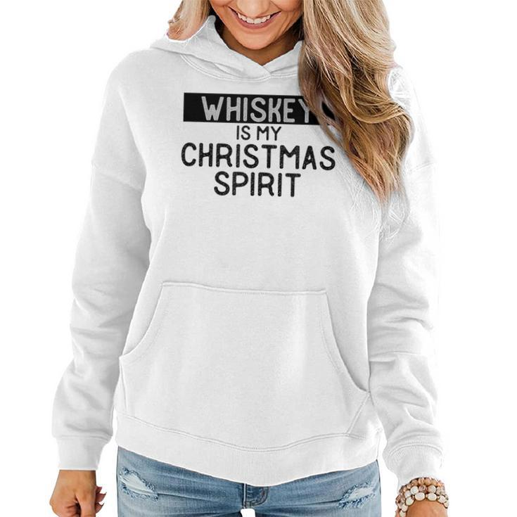 Funny Christmas Spirit Alcohol Drinking Whiskey Saying Gift  Women Hoodie