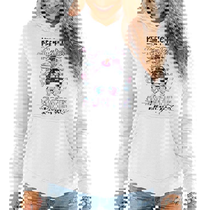 Gender Reveal Keeper Of The Gender Auntie Loves You Women Hoodie