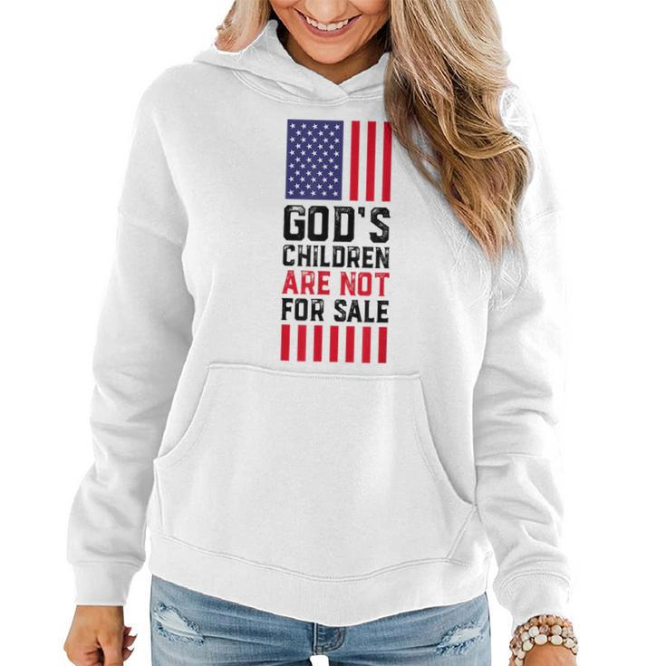 Gods Children Are Not For Sale Us Flag Christian  Women Hoodie