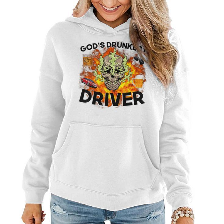 God's Drunkest Driver- Driver Vintage Meme Women Hoodie