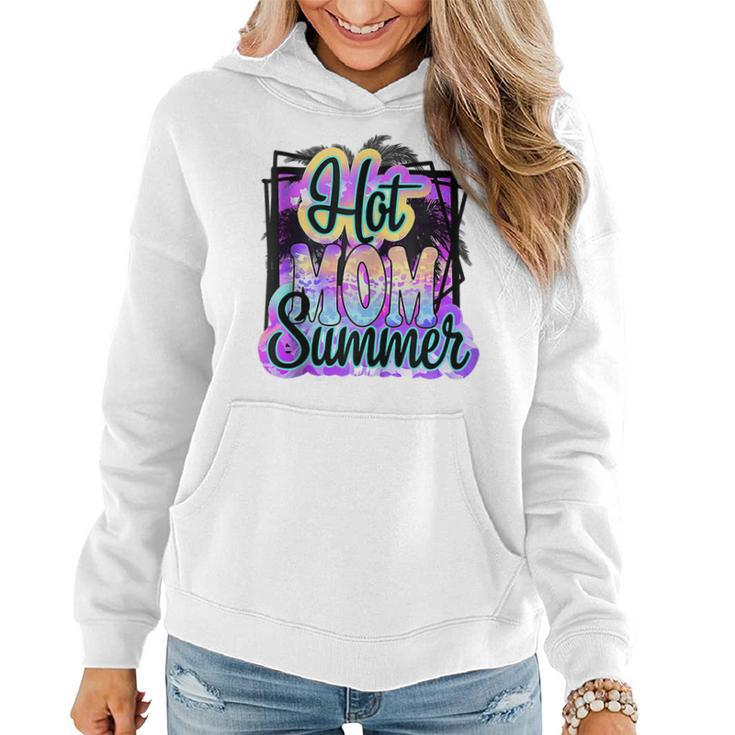 Hot Mom Love Summer Funny Beach Family Vacation Matching  Women Hoodie
