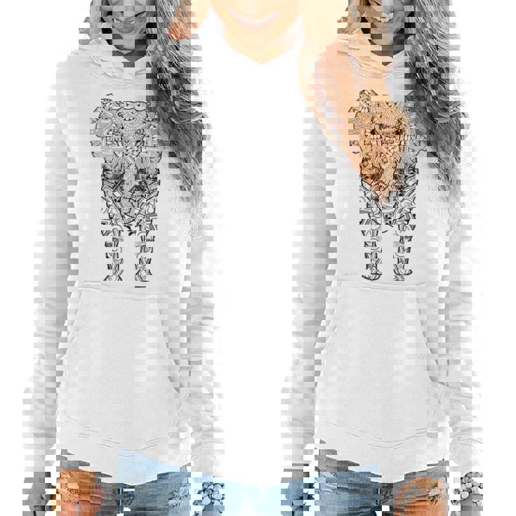 Mandala Elephant Retro Indian Buddhist Animal Lover Women Hoodie