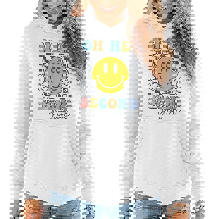Oh Hey Second Grade Cute Smile Back To School 2Nd Grade Team Women Hoodie