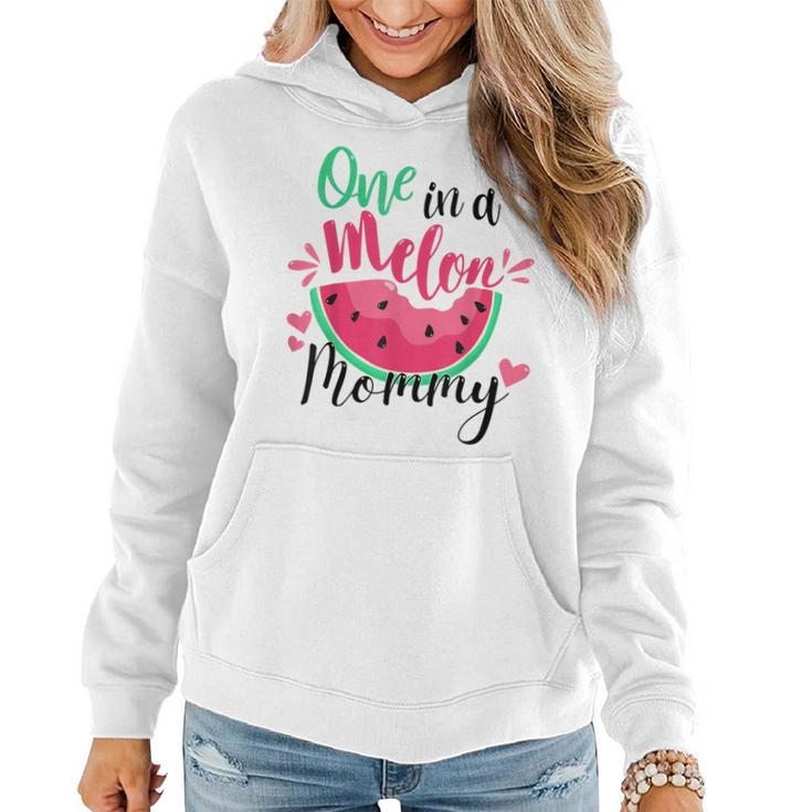 One In A Melon Mommy Summer Birthday Party Matching Family  Women Hoodie
