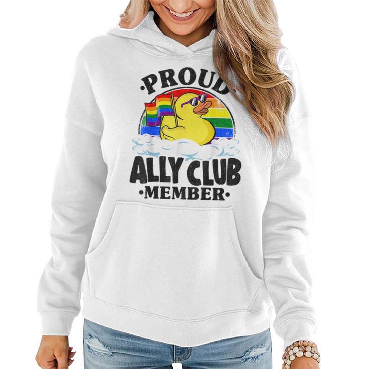 Proud Ally Club Member Rubber Duck Rainbow Gay Lesbian LGBT Long Sleeve  T-Shirt