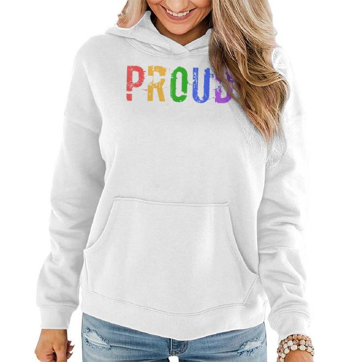Proud Lgbtq Ally Rainbow Gay Pride Support   Women Hoodie