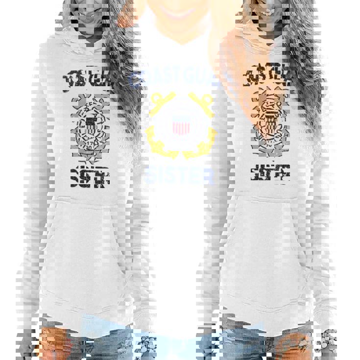 Proud Us Coast Guard Sister Military Pride Gift For Womens Gifts For Sister Funny Gifts Women Hoodie