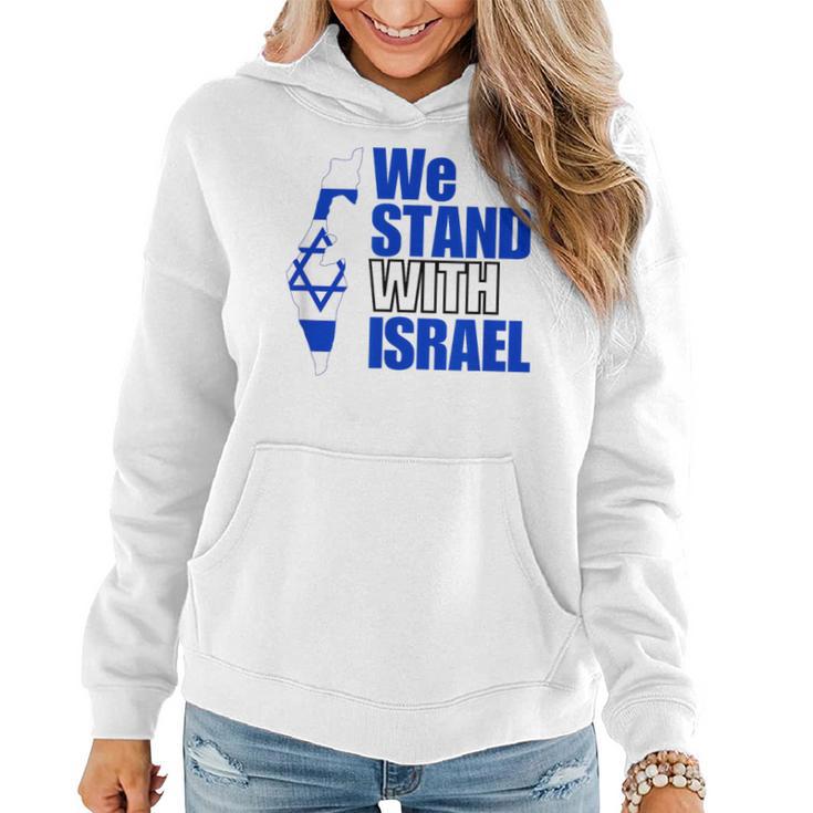 We Stand With Israel Flag Outline For And Women Hoodie