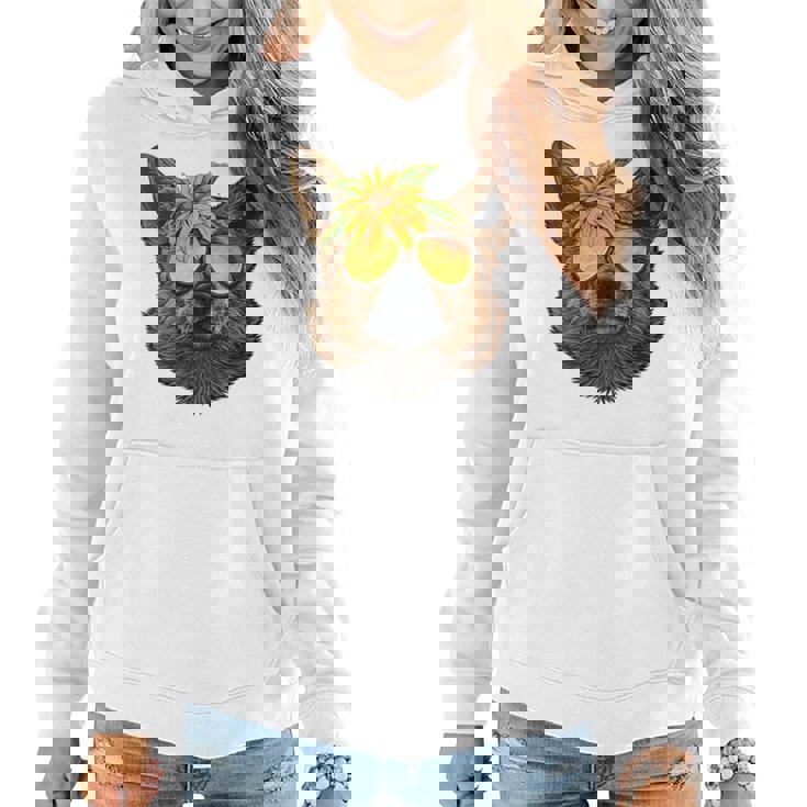 Summer Pembroke Welsh Corgi Tropical Holiday Summer Beach Women Hoodie