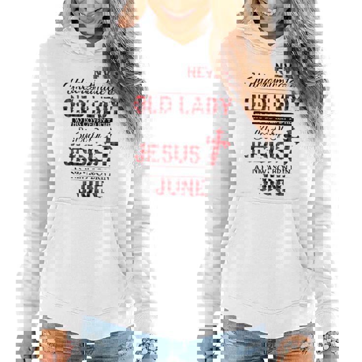 Never Underestimate An Old Lady Who Is Covered By-June Women Hoodie