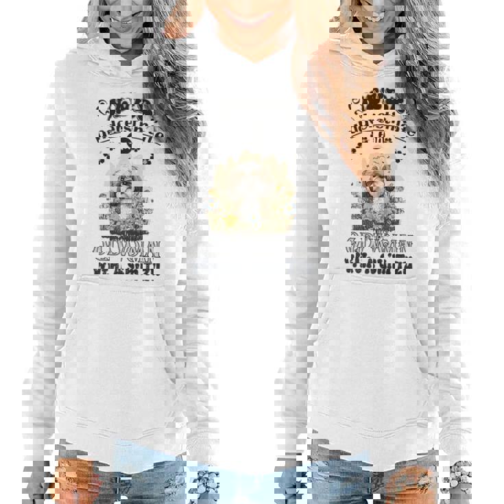 Never Underestimate An Old Woman With A Shih Tzu Flowers Women Hoodie