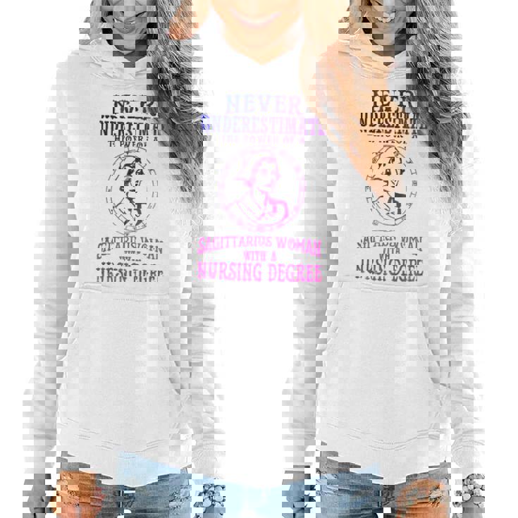 Never Underestimate The Power Of A Sagittarius Women Women Hoodie