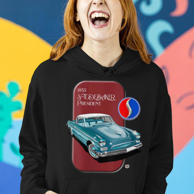 1955 Studebaker President Classic Car Graphic Women Hoodie Gifts for Her