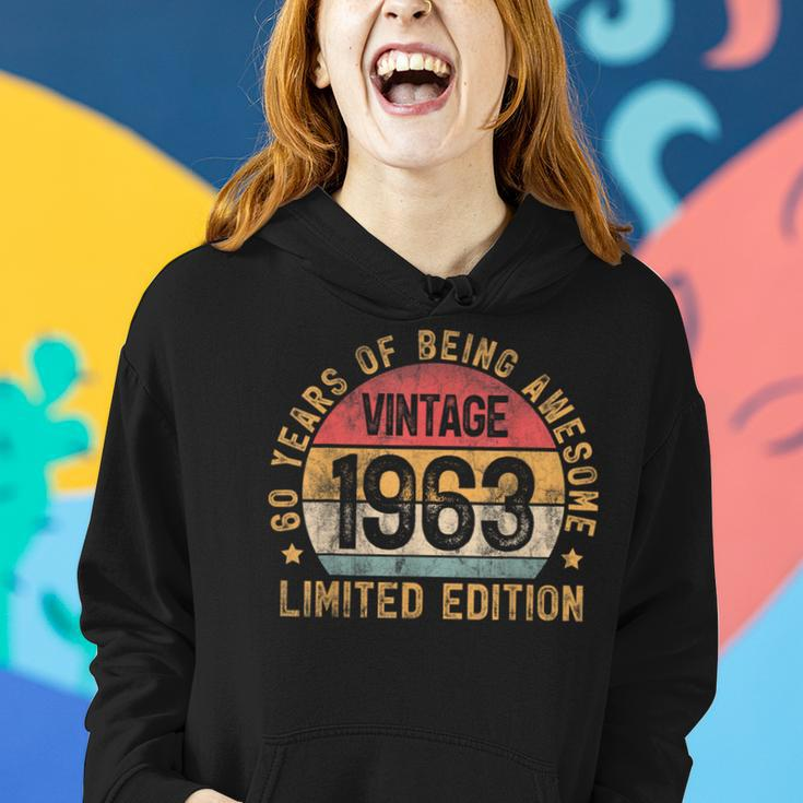 1963 Turning 60 Bday 60Th Birthday 60 Years Old Vintage Women Hoodie Gifts for Her
