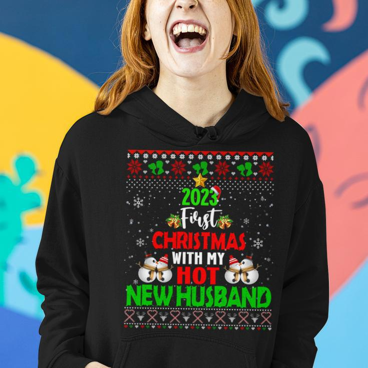 2023 First Christmas With My Hot New Husband Ugly Sweater Women Hoodie Gifts for Her